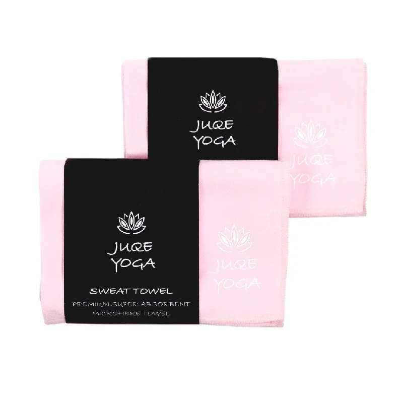 Juqe Yoga. Twin Pack Pink Sweat Towels.