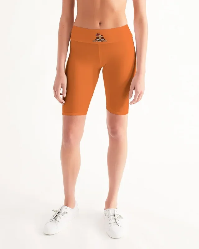 AKH Orange Women's Mid-Rise Bike Shorts