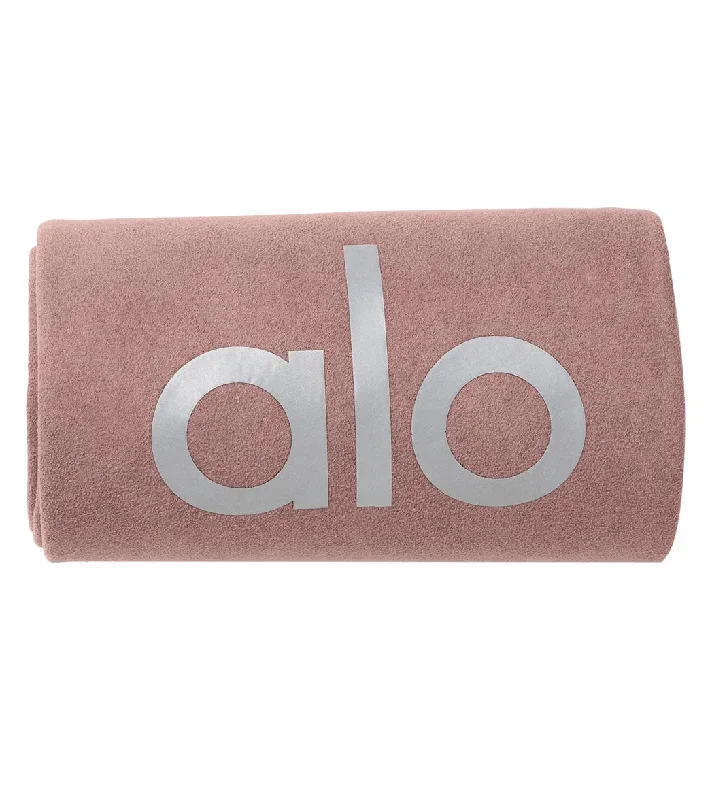 Alo Yoga Grounded No-Slip Mat Towel Smoky Quartz