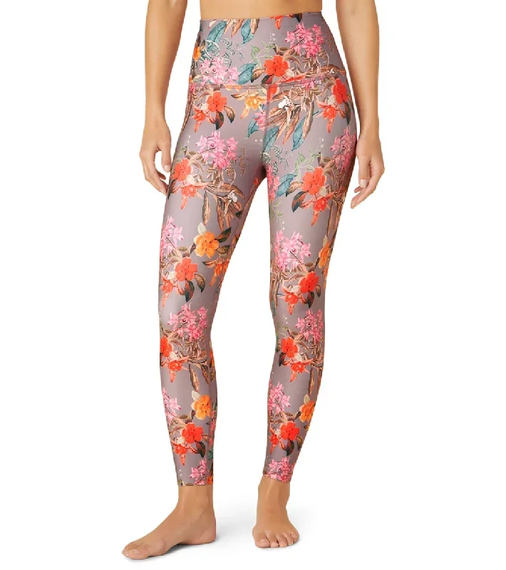 Beyond Yoga Printed High Waisted Midi Leggings Silverberry Bloom