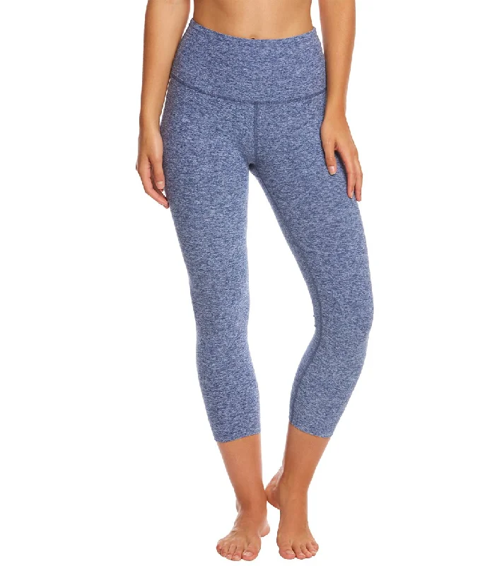 Beyond Yoga Spacedye High Waisted Yoga Capris White/Valor Navy