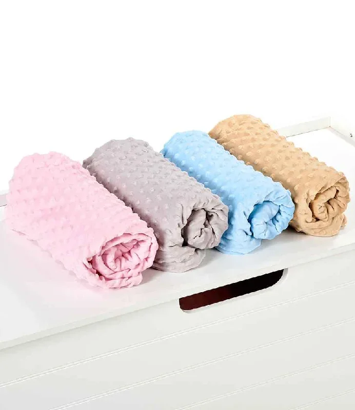 Brand Lab Minky Fleece Blanket | Light Pink