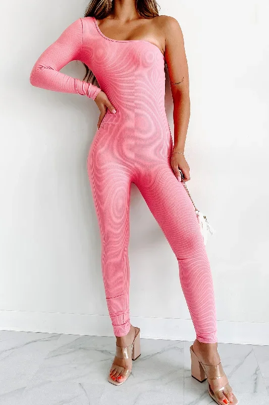 causing-scandals-one-shoulder-ribbed-catsuit-pink-carnation