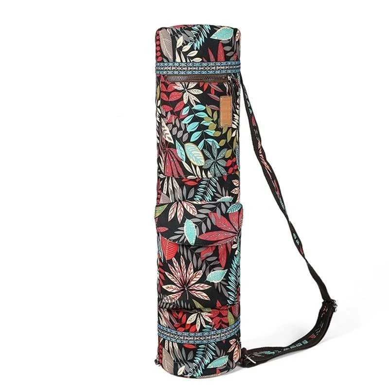 Flower printed best yoga mat bag