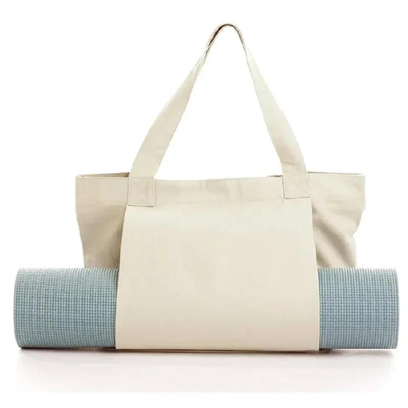 Gym bag with yoga mat holder