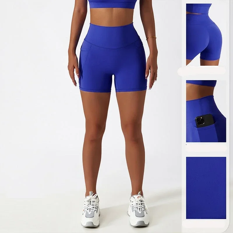 High Waisted Yoga Short With Pocket