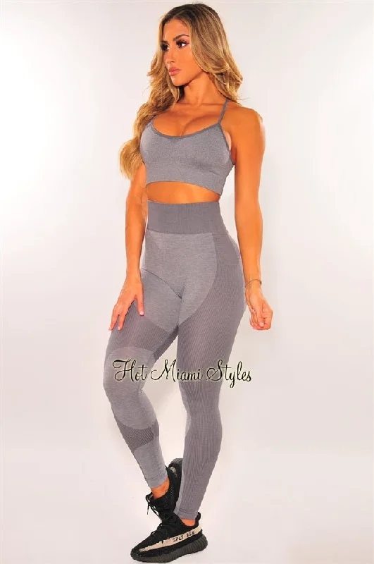 hms-fit-gray-seamless-marl-padded-high-waist-butt-lifting-leggings-two-piece-set