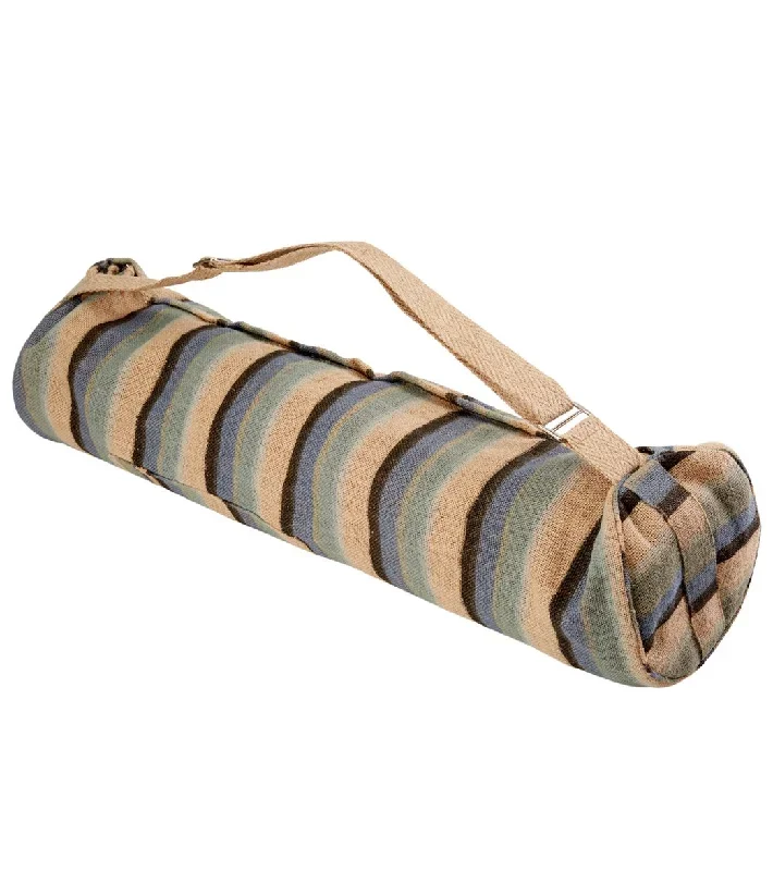 Hugger Mugger Hey Jute Mat Bag Blue/Green Stripe