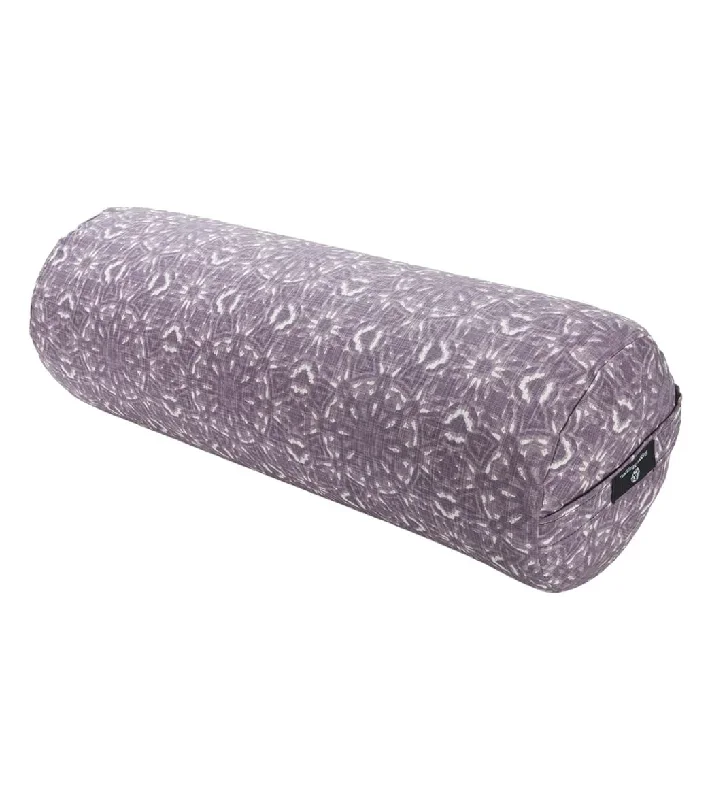 Hugger Mugger Round Printed Yoga Bolster Celestial Plum