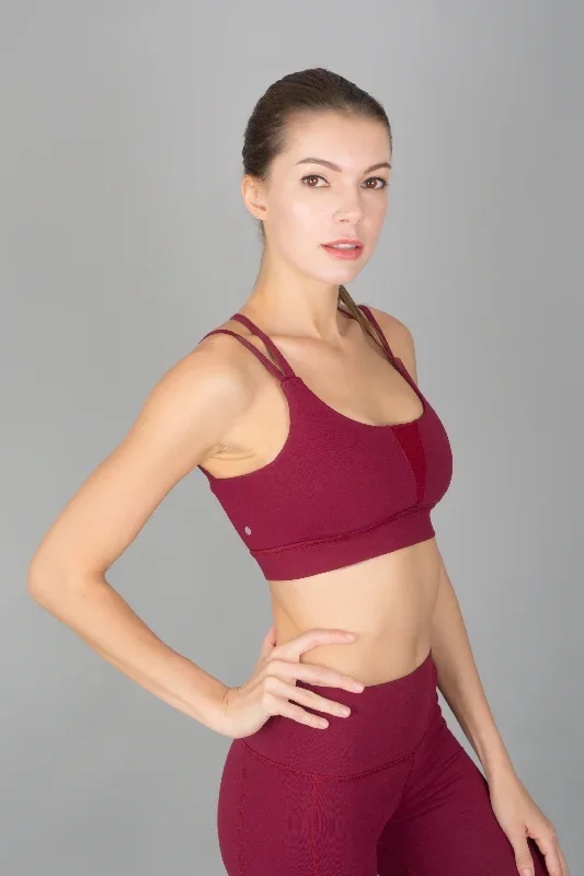 I-like-em Strappy Bra in Merlot