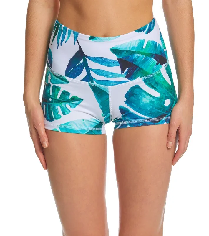 Mika Yoga Wear Bella High Waist Yoga Shorts Banana Leaf