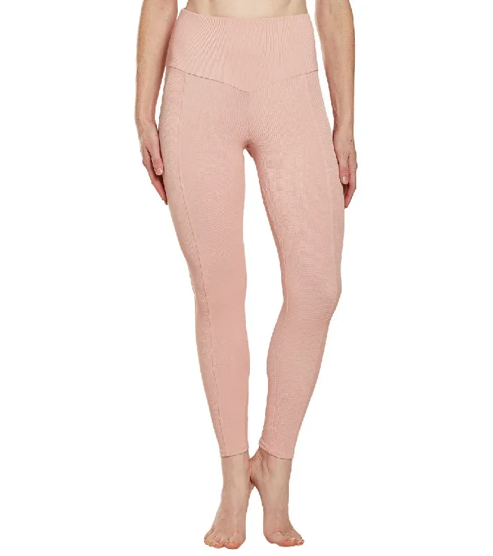 Onzie Ribbed Sweetheart 7/8 Yoga Leggings Apricot