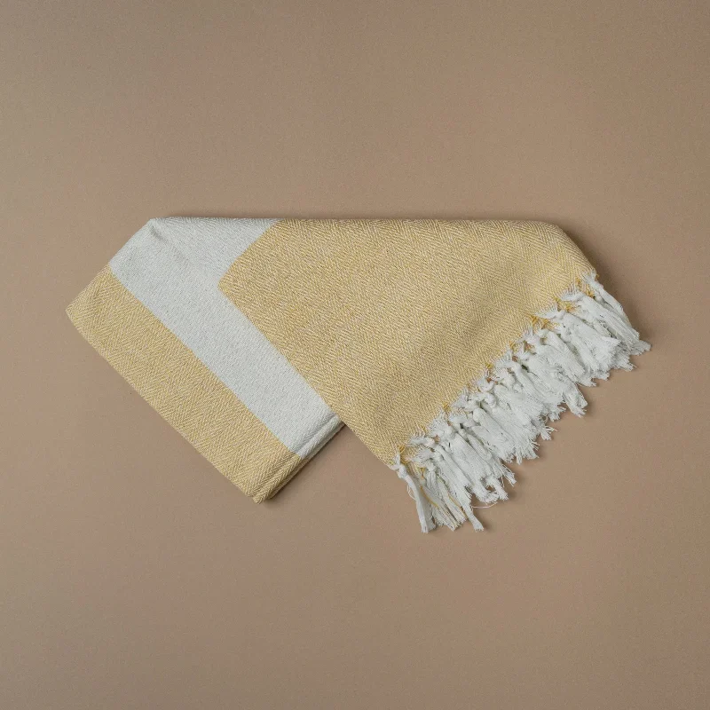 Eco-Friendly Organic Bath Towel with Plant-Based Dyes  Pomegranate yellow