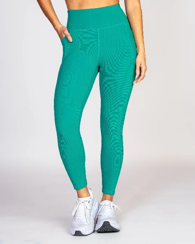 Ribbed Shakti 7/8 Leggings - Viridian