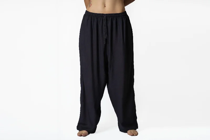 solid-color-drawstring-women-yoga-massage-pants-in-black