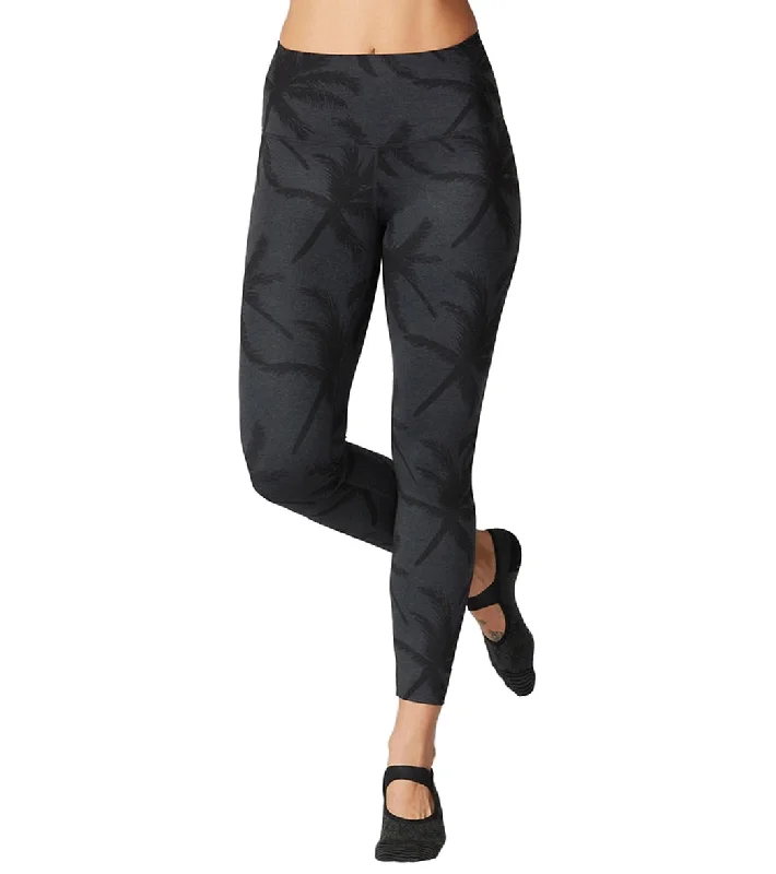 Tavi High Waisted 7/8 Yoga Leggings Charcoal Palm