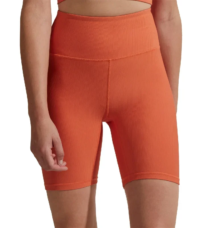 Varley Let's Move Rib Short 7 Orange Rust