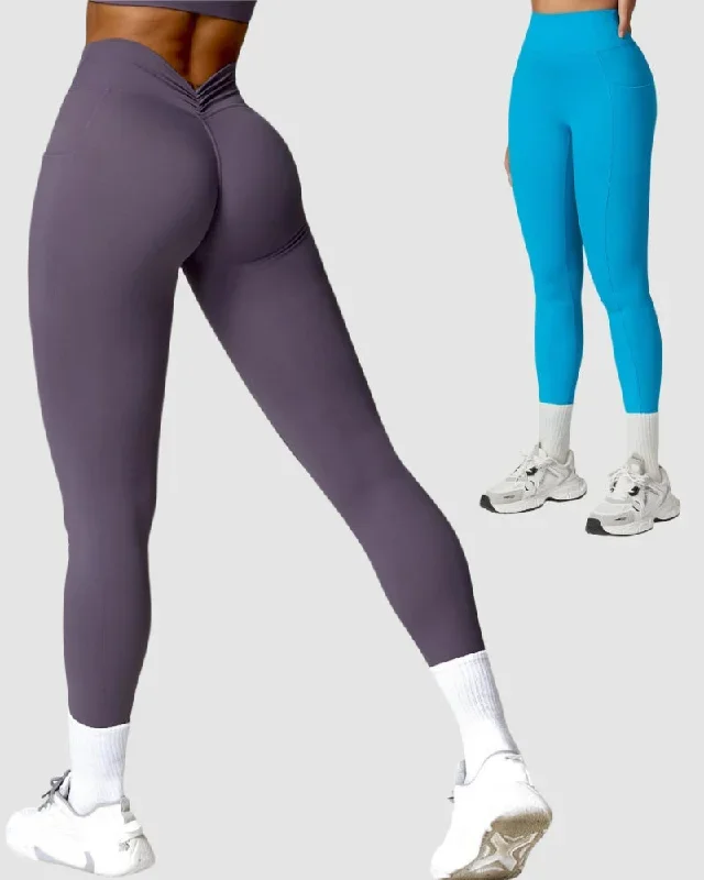 Wholesale OEM ODM Women Gym Solid Color Workout Pants S-XL