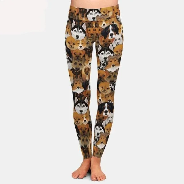 Womens Gorgeous Dogs Printed Leggings