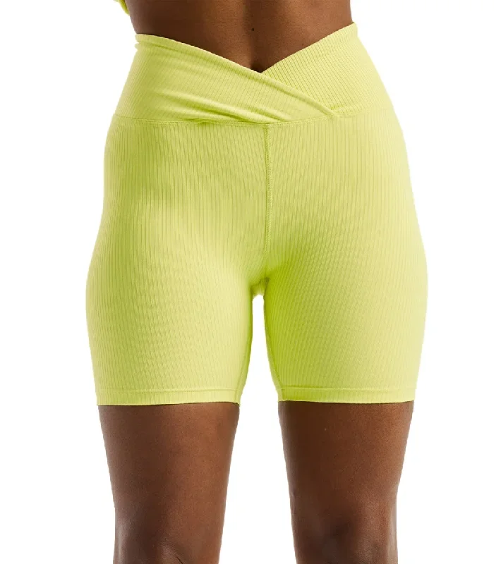 Year of Ours V-Waist Biker Short Cyber Lime